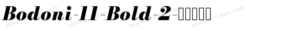 Bodoni-11-Bold-2字体转换