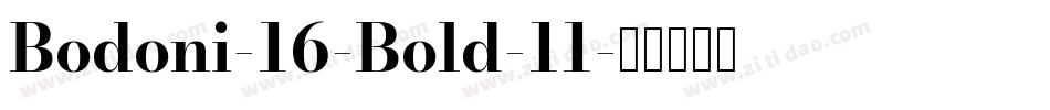 Bodoni-16-Bold-11字体转换