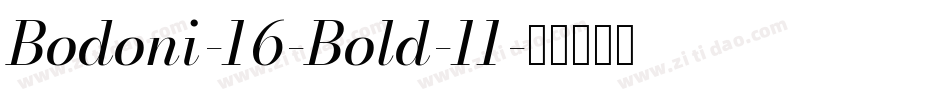Bodoni-16-Bold-11字体转换