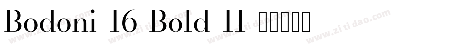 Bodoni-16-Bold-11字体转换
