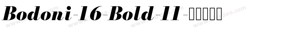 Bodoni-16-Bold-11字体转换