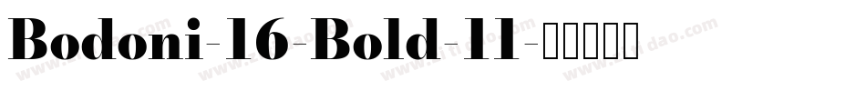 Bodoni-16-Bold-11字体转换