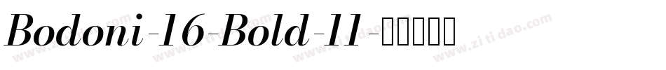 Bodoni-16-Bold-11字体转换