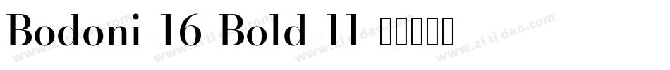 Bodoni-16-Bold-11字体转换