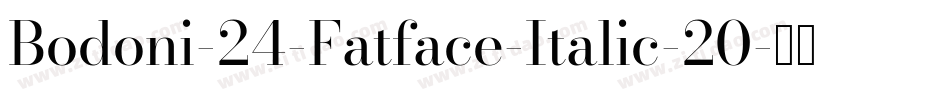 Bodoni-24-Fatface-Italic-20字体转换
