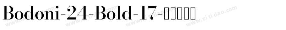 Bodoni-24-Bold-17字体转换