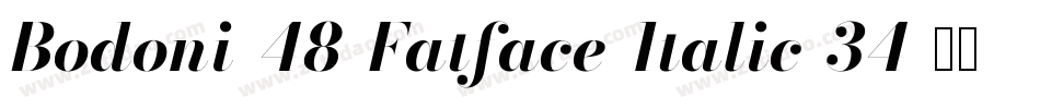 Bodoni-48-Fatface-Italic-34字体转换