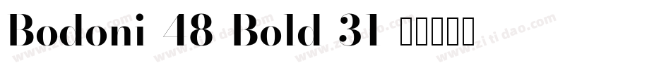 Bodoni-48-Bold-31字体转换