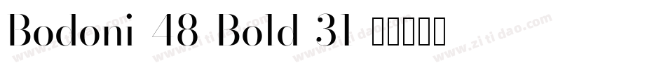 Bodoni-48-Bold-31字体转换