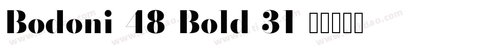 Bodoni-48-Bold-31字体转换