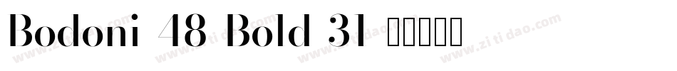 Bodoni-48-Bold-31字体转换