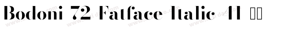 Bodoni-72-Fatface-Italic-41字体转换