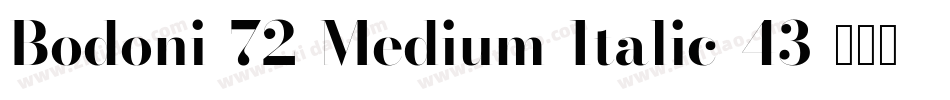 Bodoni-72-Medium-Italic-43字体转换