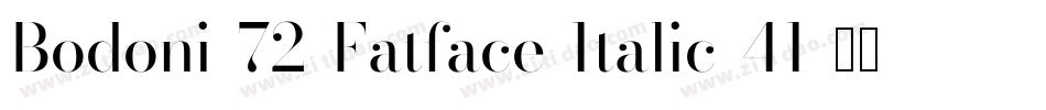 Bodoni-72-Fatface-Italic-41字体转换