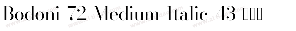 Bodoni-72-Medium-Italic-43字体转换