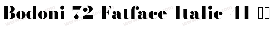 Bodoni-72-Fatface-Italic-41字体转换