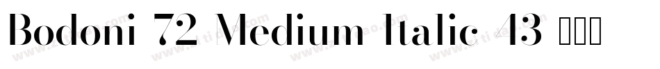 Bodoni-72-Medium-Italic-43字体转换