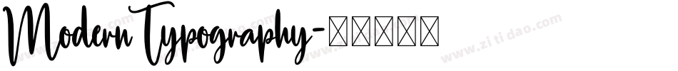 ModernTypography字体转换