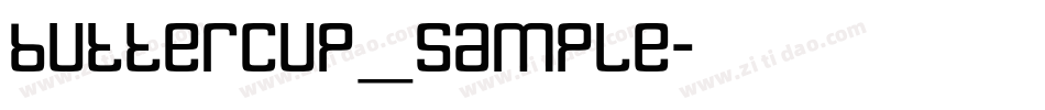 buttercup_sample字体转换
