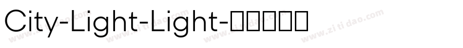 City-Light-Light字体转换