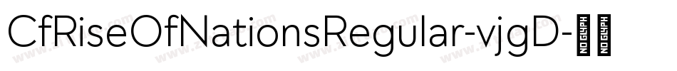 CfRiseOfNationsRegular-vjgD字体转换