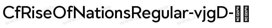 CfRiseOfNationsRegular-vjgD字体转换
