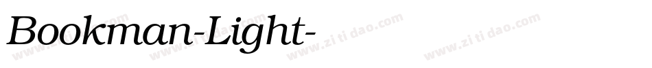 Bookman-Light字体转换