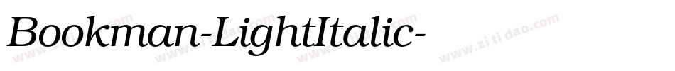 Bookman-LightItalic字体转换