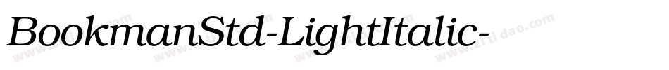 BookmanStd-LightItalic字体转换