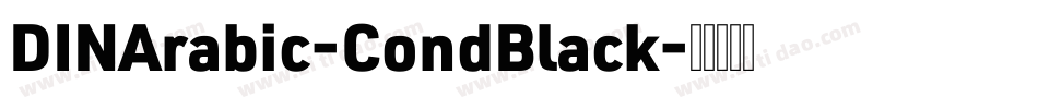 DINArabic-CondBlack字体转换