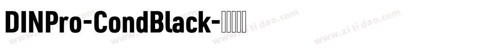 DINPro-CondBlack字体转换