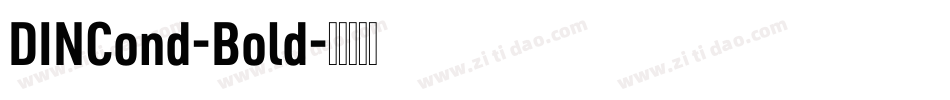 DINCond-Bold字体转换