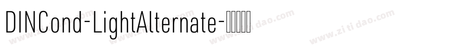 DINCond-LightAlternate字体转换