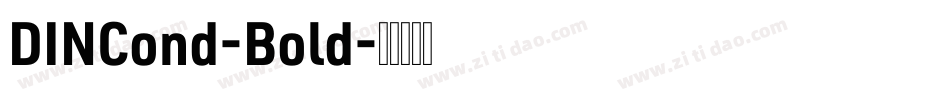 DINCond-Bold字体转换