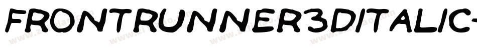 FrontRunner3DItalic-1xrv字体转换