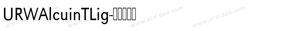 URWAlcuinTLig字体转换