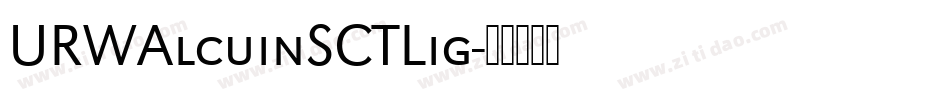 URWAlcuinSCTLig字体转换