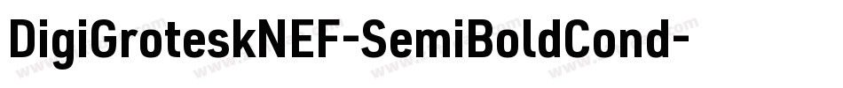DigiGroteskNEF-SemiBoldCond字体转换