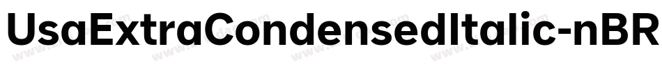 UsaExtraCondensedItalic-nBR0字体转换