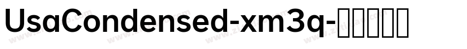 UsaCondensed-xm3q字体转换