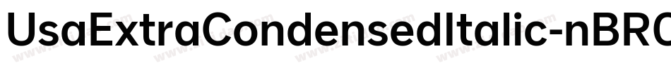 UsaExtraCondensedItalic-nBR0字体转换