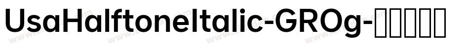 UsaHalftoneItalic-GROg字体转换