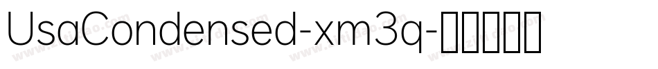UsaCondensed-xm3q字体转换