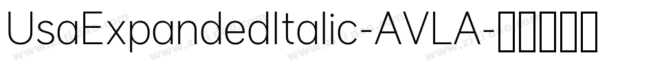 UsaExpandedItalic-AVLA字体转换