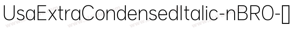 UsaExtraCondensedItalic-nBR0字体转换