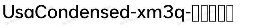 UsaCondensed-xm3q字体转换
