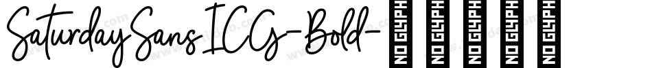 SaturdaySansICG-Bold字体转换