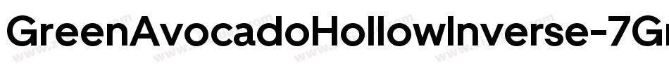 GreenAvocadoHollowInverse-7GrK字体转换
