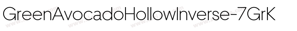 GreenAvocadoHollowInverse-7GrK字体转换