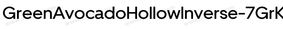 GreenAvocadoHollowInverse-7GrK字体转换